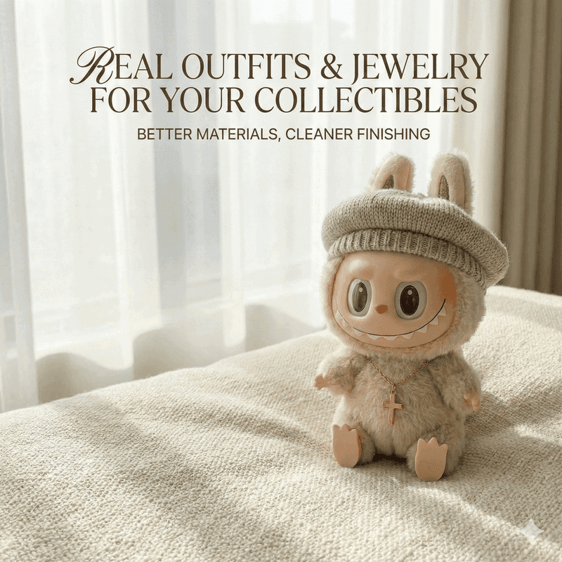 Real outfits and jewelry for your collectibles