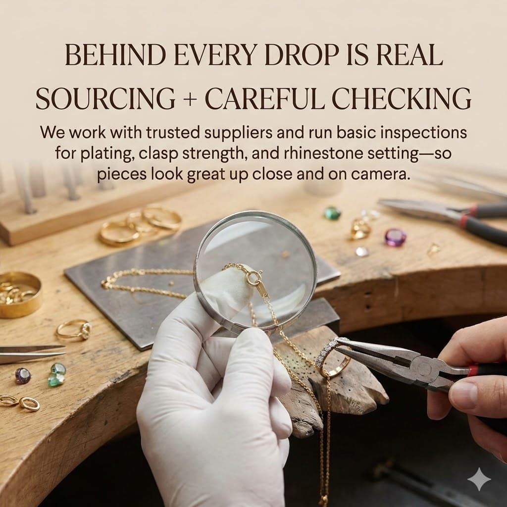 Behind every drop is real sourcing and careful checking