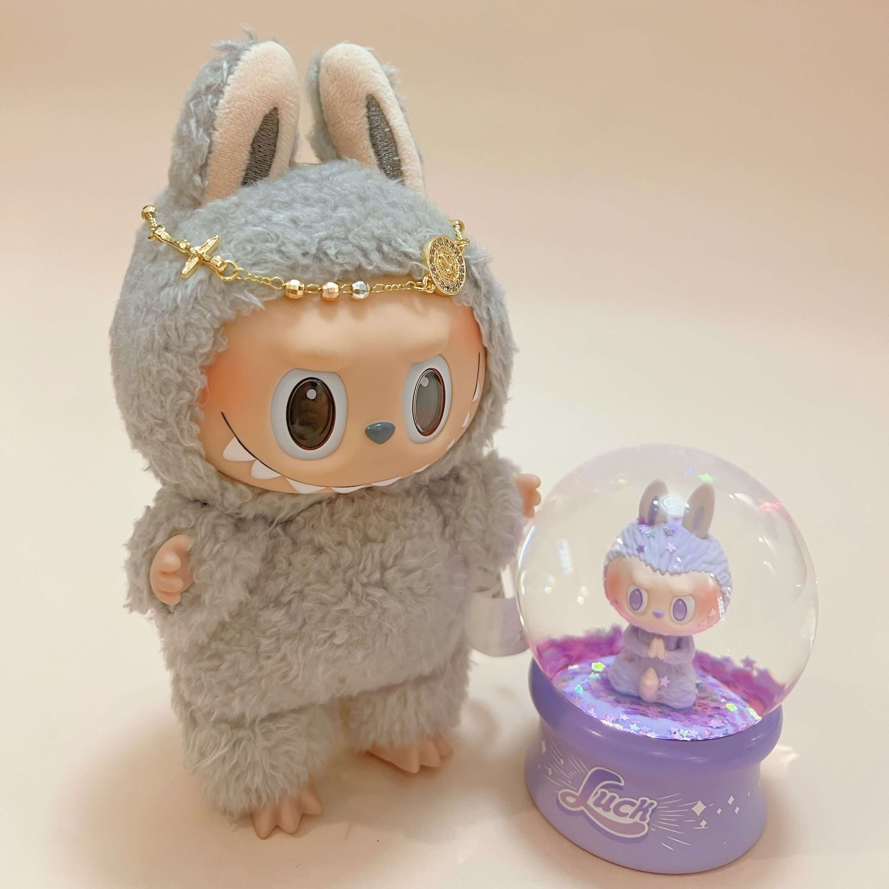 Coin Cross Head Chain For Labubu Style Doll Accessories