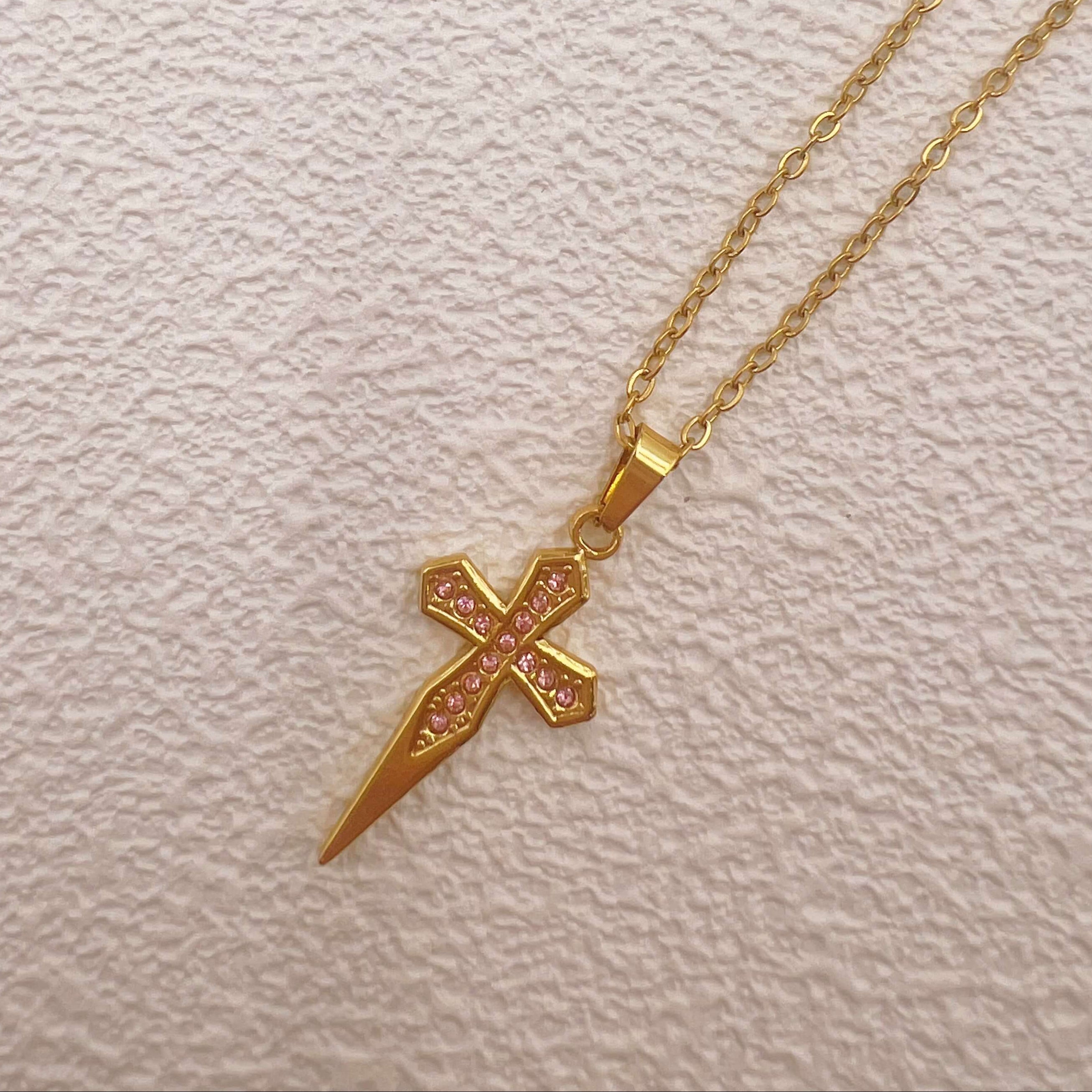 Deep V Cross Necklace for Labubu Style Doll Accessories