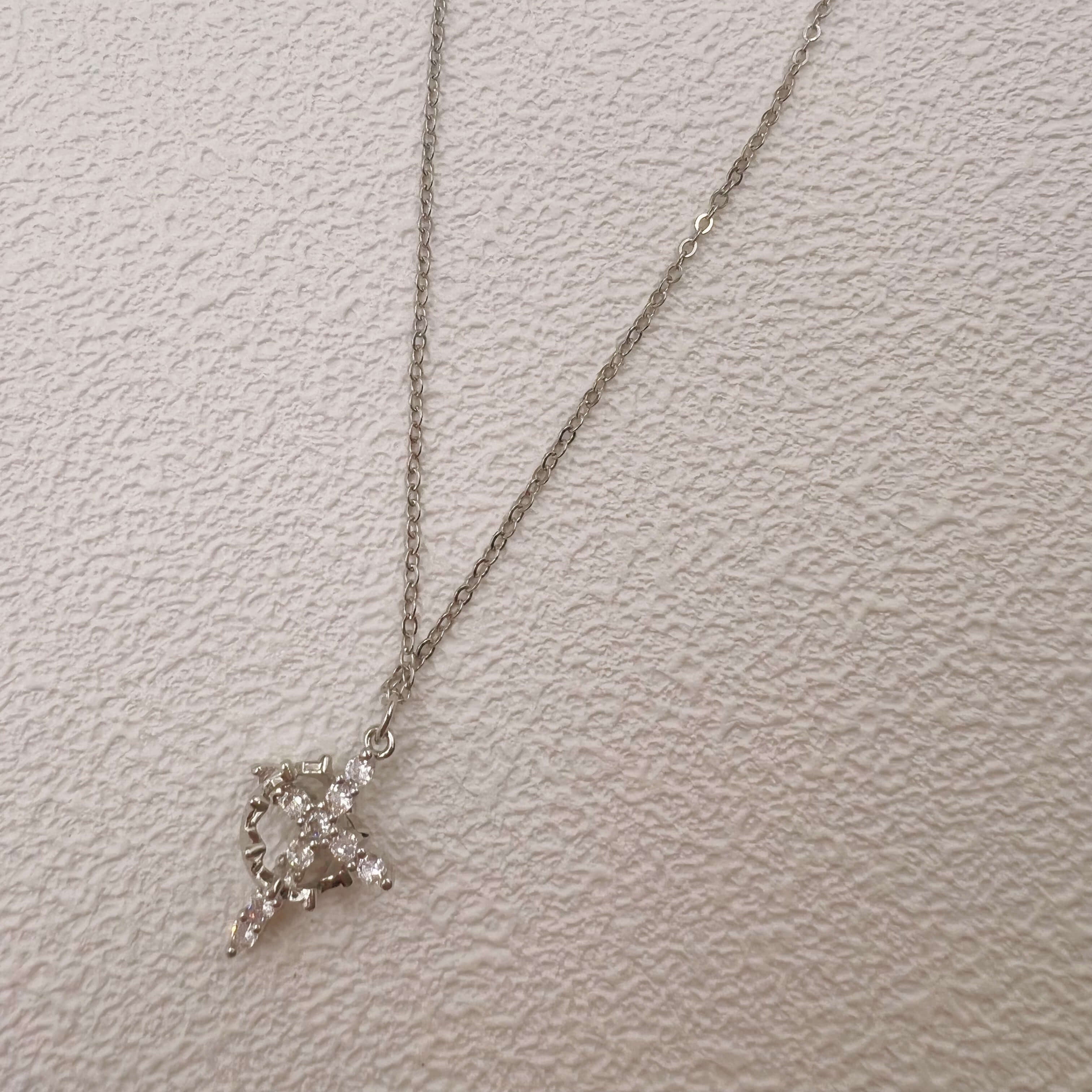 Rhinestone Cross Necklace for Labubu Doll Accessories