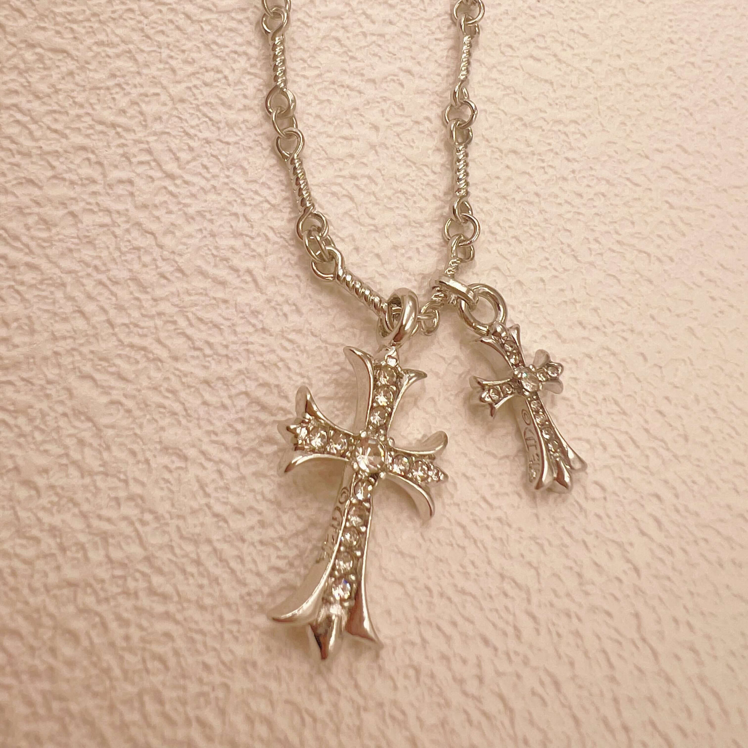 Double Cross Necklace for Labubu Style Doll Accessories - Image 6