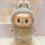 Double Cross Necklace for Labubu Style Doll Accessories